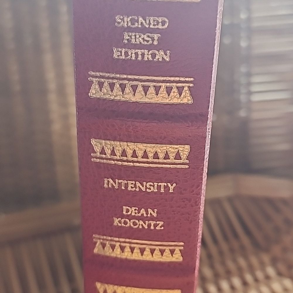 Signed 1st Edition Society 'Intensity' Leather Bound Dean Koontz